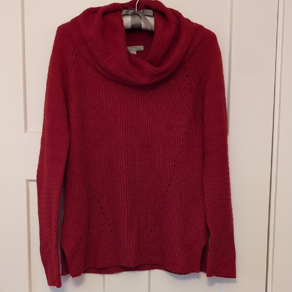 Cozy Red Cowl Neck Sweater